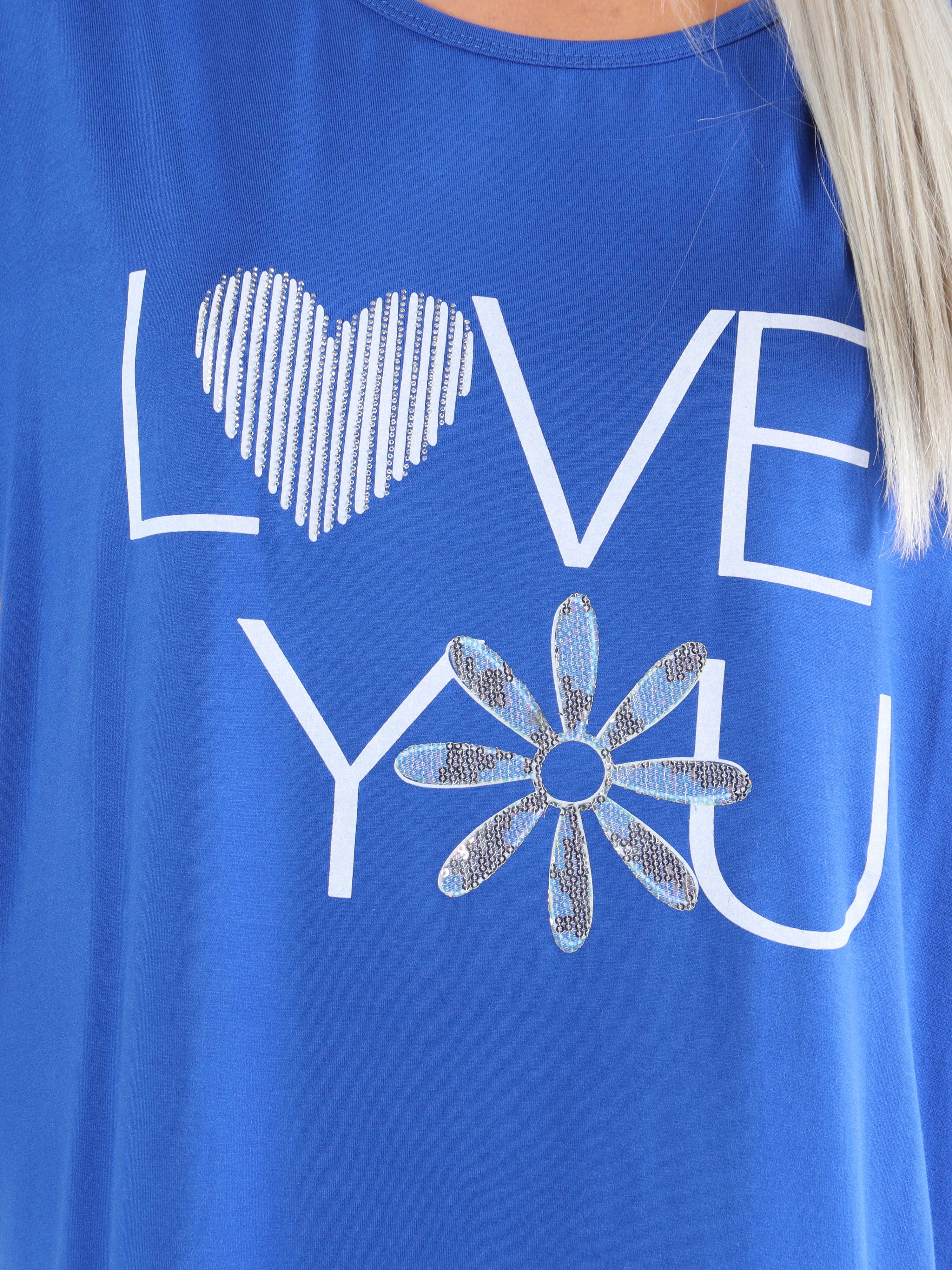 Edina - Plus size t-shirtklänning i viskosblandning med tryck